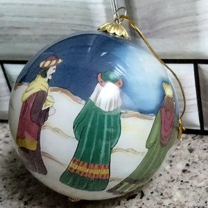 NIB Vintage Three Wise Men Handpainted Inside "Li Bien" Ornament